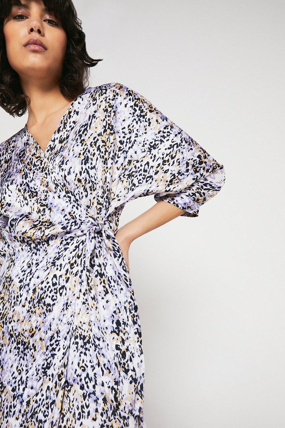 Wrap Dress With Batwing Sleeve In ...